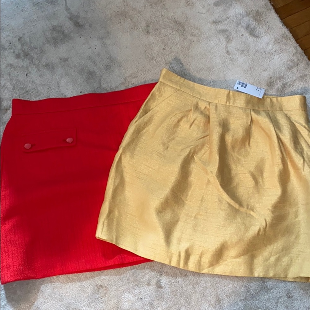 New with tags red skirt and yellow skirt